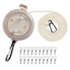 33 ft Adjustable Portable Travel Clothesline Rope, Camping Laundry Drying Cord