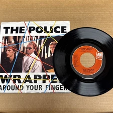 45 rpm Vintage 7” Vinyl Single Record Jukebox Police Wrapped Around Your Finger