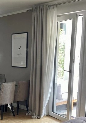 IKEA Majgull Zimmer Verdunkelungsvorhänge, 1 Paar 145x300 cm hellgrau