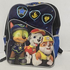 Nickelodeon Paw Patrol Kid Backpack Book Bag Chase, Marshall, Rubble About 17  