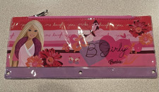 Barbie BGirly Pencil Case 2007 Zipper Pouch Bag 3 Ring Binder Insert 9" Long