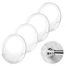Adhesive Shower Curtain Rod Holder,No Slippage Wall 2.7 inches, Transparent