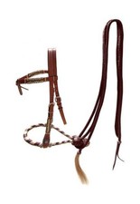 Showman  Medium Oil Futurity Knot Bosal Headstall Brown