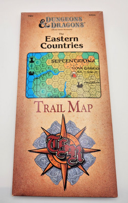 1989 Dungeons & Dragons The Eastern Countries Trail Map #9404