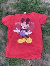Mickey Unlimited Shirt Adult One Size Red Vintage Oversized Distress 24x32 0039