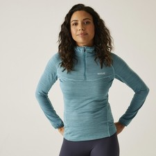 Image of REGATTA LADIES YONDER II HALF ZIP FLEECE STORM BLUE SIZE UK 24 (REF 115)