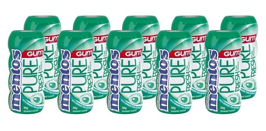 Mentos Pure Fresh Gum Spearmint 30g X 10 Bottles - image 2 of 3