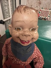 Original Vintage 1950s 20" Composite Howdy Doody Cowboy Doll Sleep Eyes