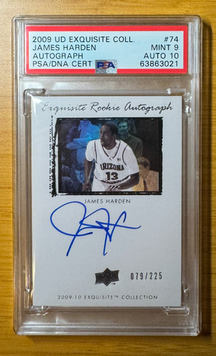 James Harden [Autograph] #74 2009 UD Exquisite Collection card