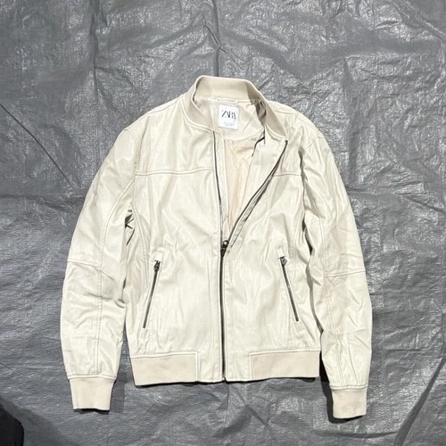 Zara leather Jacket Beige - product listing photo