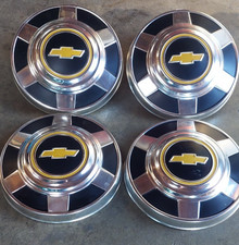 Set 4 Oem 1973-1987 Chevy 12 Ton Truck Dog Dish Hubcaps Covers 12 Clean