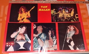 Vintage 1980's Ben Lux Van Halen #1244 Live Performance Poster 26.5"X 19" 