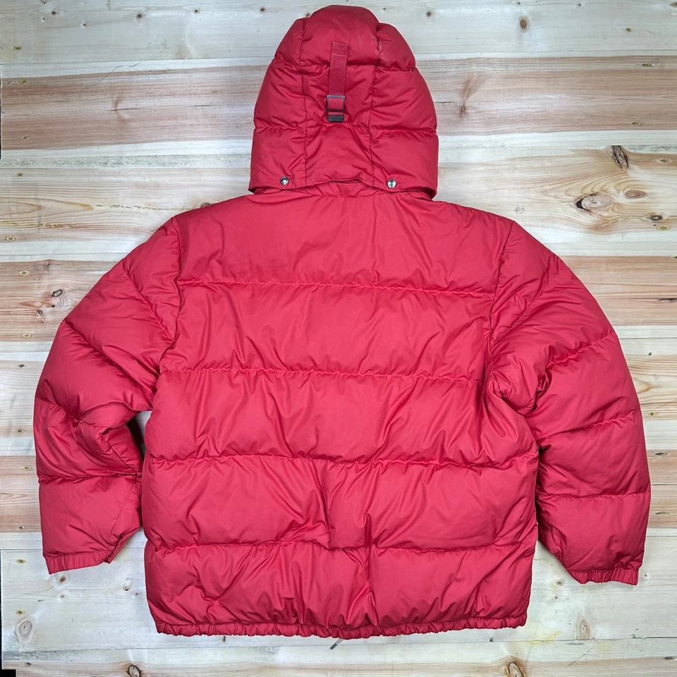Polo Ralph Lauren Puffer Jacket Men's Size 3XB Red Hooded Down Fill Zip Pocket - Image 2 of 4