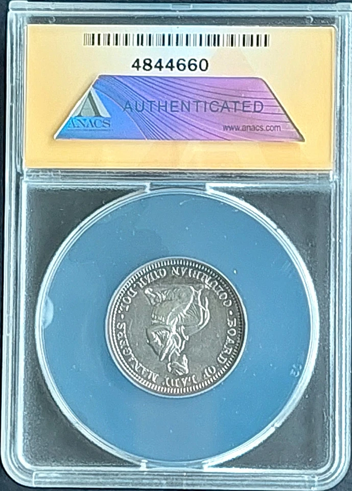 1893 25 C Isabella , ANACS AU 58 details,   nice silver coin    #1989 , # 64-19 - Image 4 of 4