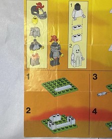 LEGO 6034 Black Monarch's Ghost Set Knights Castle Instruction Manual Only 1990