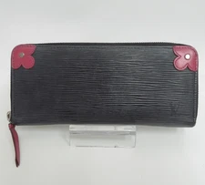 Authentic LOUIS VUITTON Epi Portefeuille Clemence Zippy Wallet S#48124