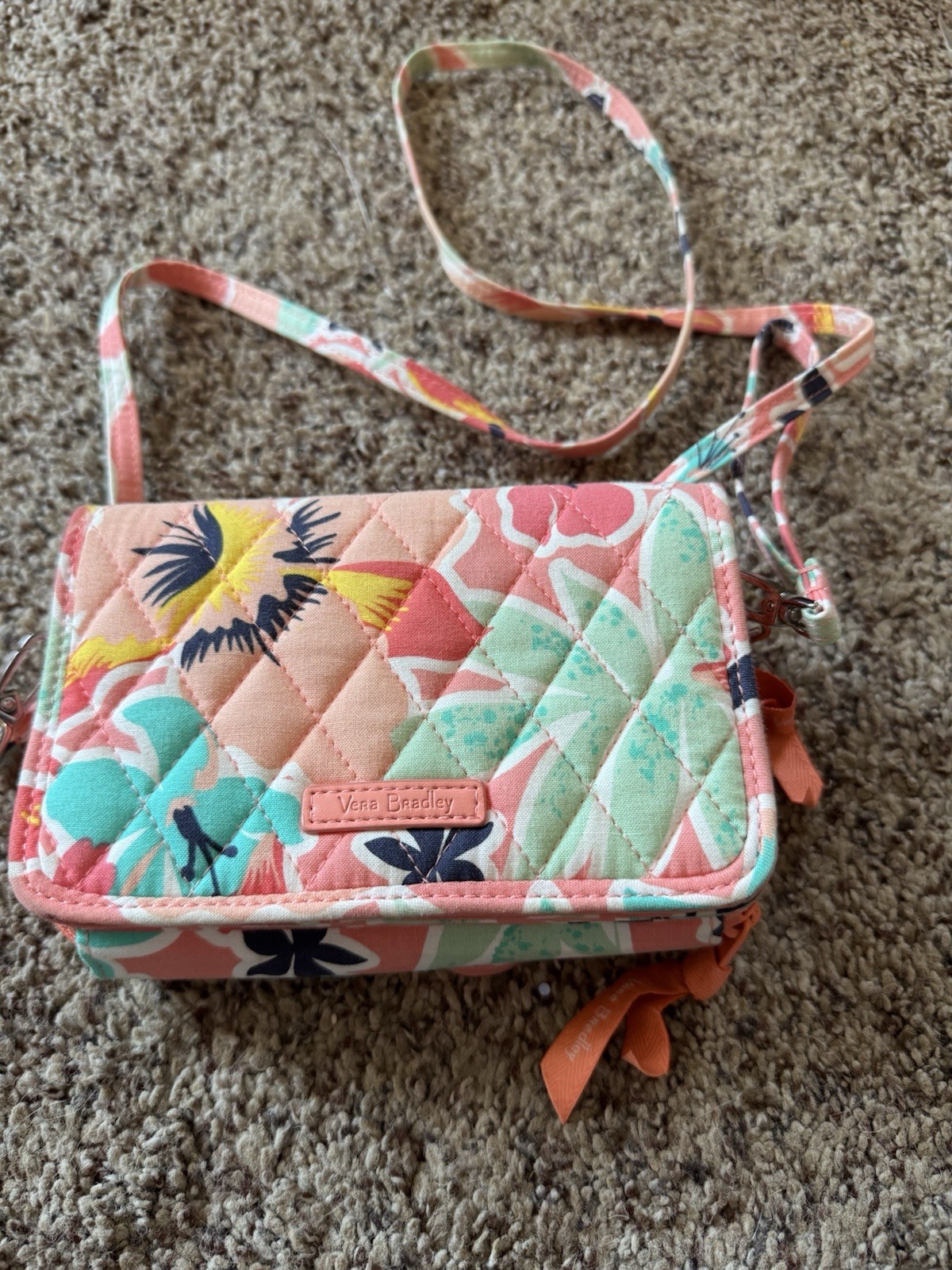 Vera Bradley Rain Forest Lily Coral RFID