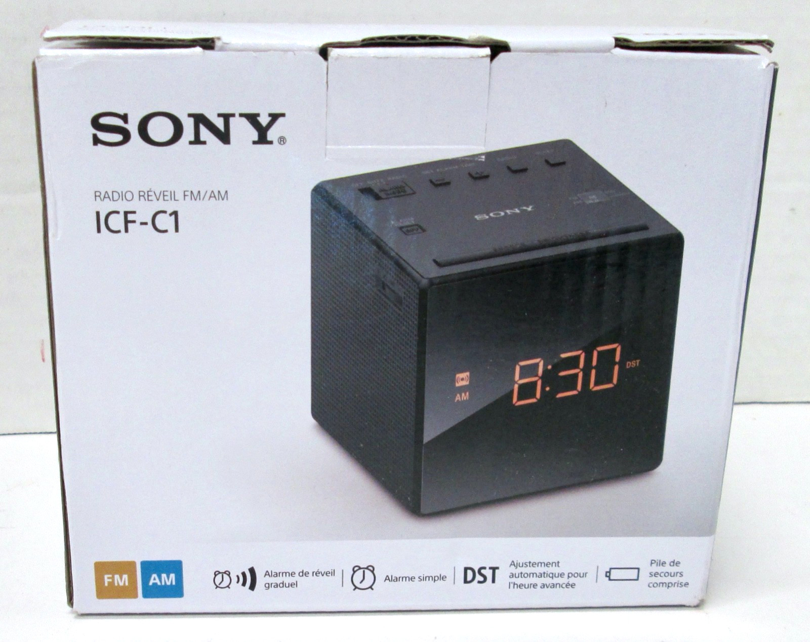 Sony ICF-C1 Alarm Clock Radio AM/FM LED Display ICFC1 in Black - New