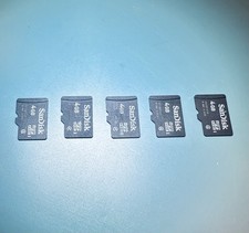 Lot of 5 Micro SD SDHC Memory Cards 4 GB SanDisk Class 4 