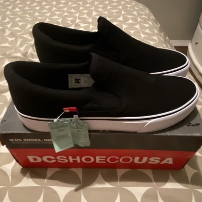 DC Trase Slip-On TX Men s Skateboarding Shoes Black/White, US 11 Medium (D)