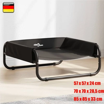 Hundeliege Outdoor Erhöhtes Anthrazit  Hundebett Hundefeldbett Hunde-Gartenliege - Bild 1 von 4