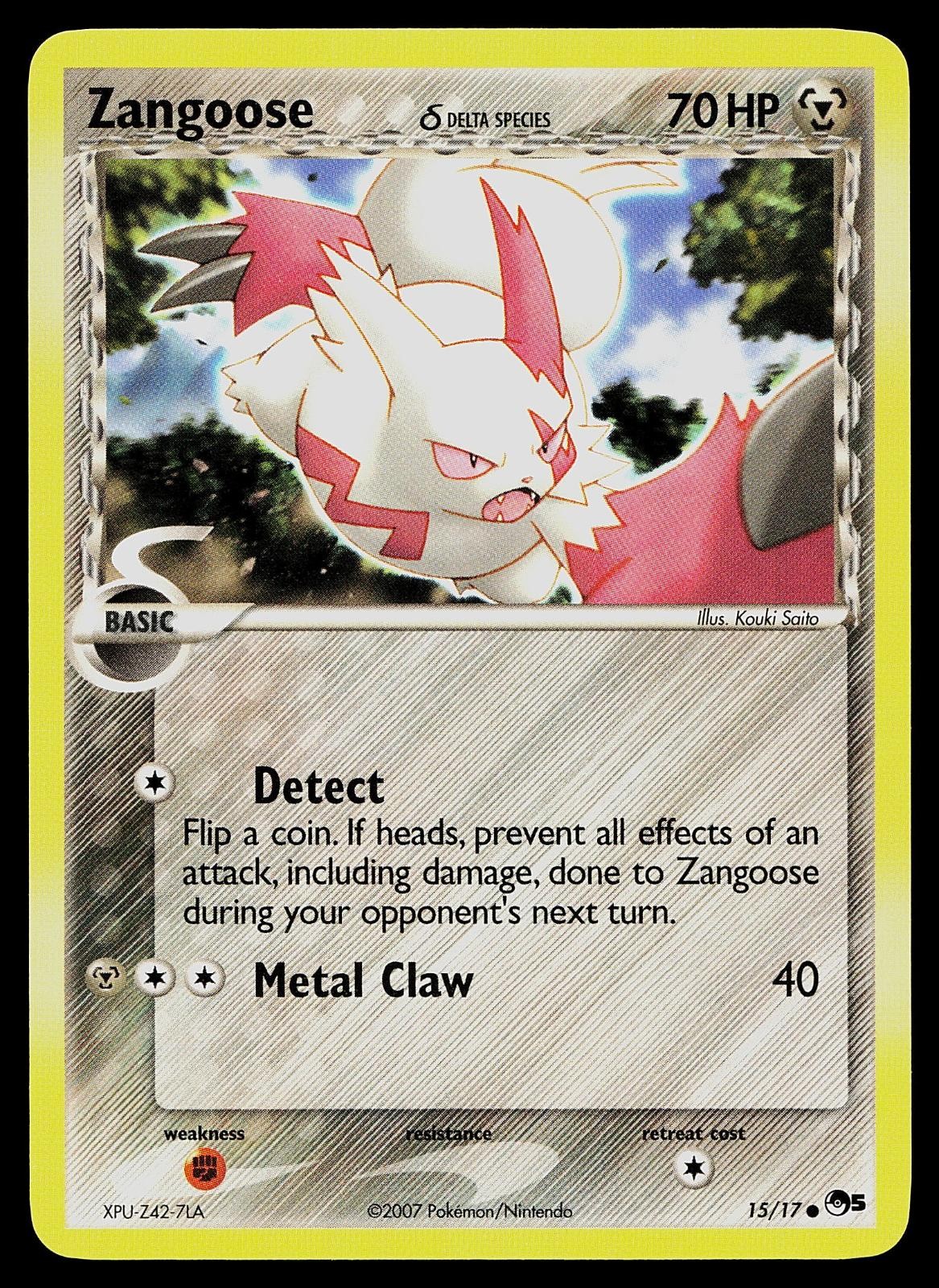 Pokemon Card - Zangoose POP Series 5 15/17 Common Non Holo