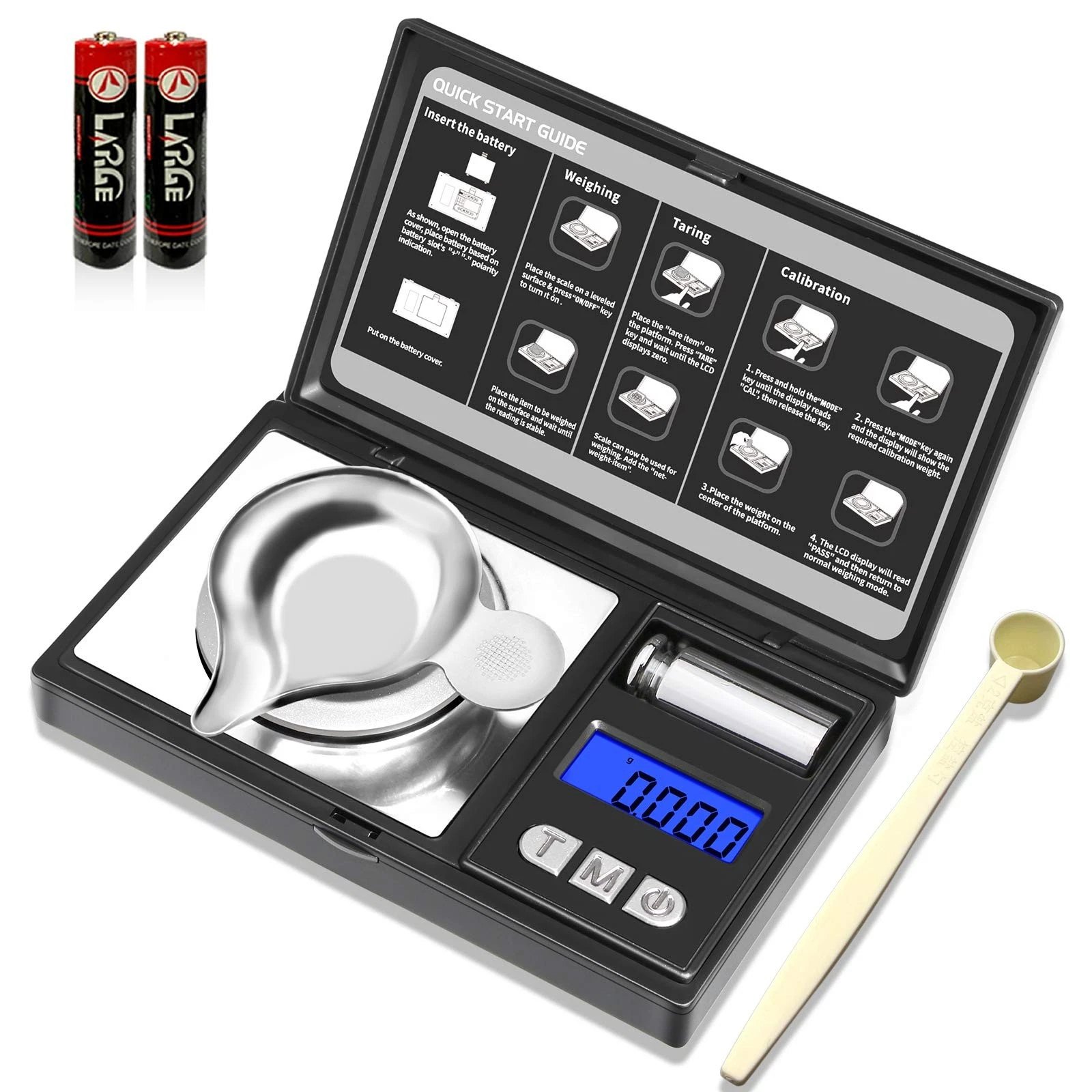 Digital Milligram Scale 50g/0.001g for Jewelry, Powder, Medicine, Reloading