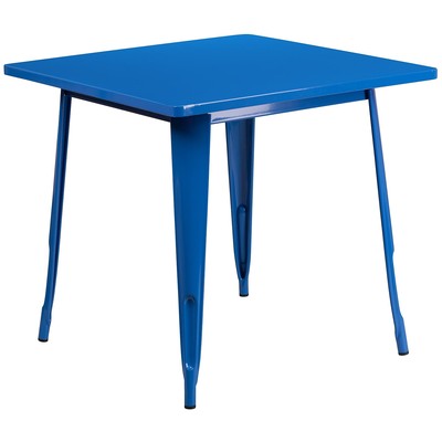 Flash Furniture Felix Indoor-Outdoor Square Table 31.5'' x 31.5'' Blue