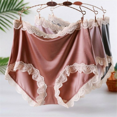 New Comfortable Satin 1 Pc High Waist Silky Ladies Briefs Boxer Knicker Women - Picture 7 of 17