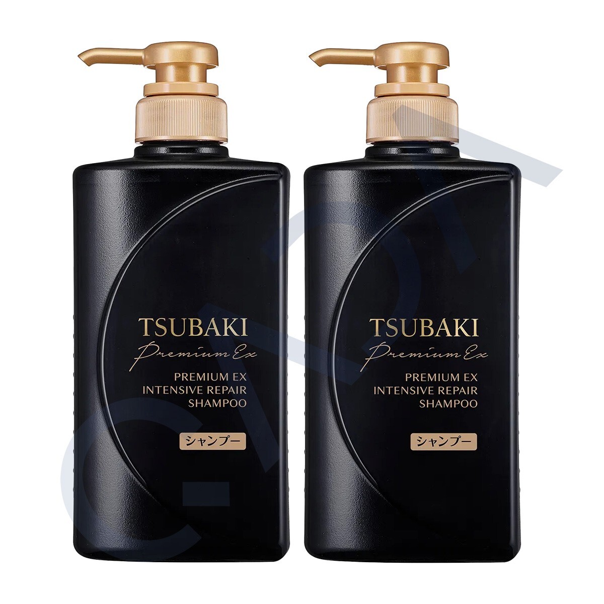 2x Shiseido TSUBAKI Black Premium EX Intensive Repair Shampoo Pump
