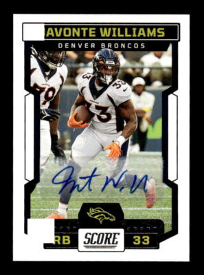 2023 Score Signatures #73 Javonte Williams Auto - EXACT SCAN