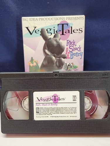 Vintage VeggieTales Rack Shack & Benny VHS Original Schonbezug - Bild 4 von 4