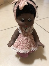 "Z.Z.", "Zanini Zambelli" Bambola nera, vintage, altezza 17 cm, gomma e plastica