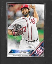 2016 Topps - GIO GONZALEZ - Silver Frame #47 - NATIONALS #d 14/16