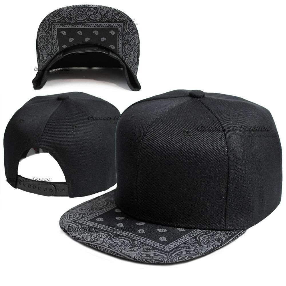 Baseball Cap Bandana Paisley Snapback Hat Plain Blank Solid Men-image