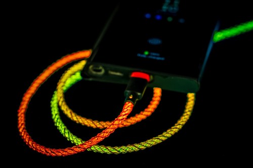 RGB USB Charger Data Cable - Efficient LED RGB Gamer Charger 60W- RGB Change - Picture 7 of 9