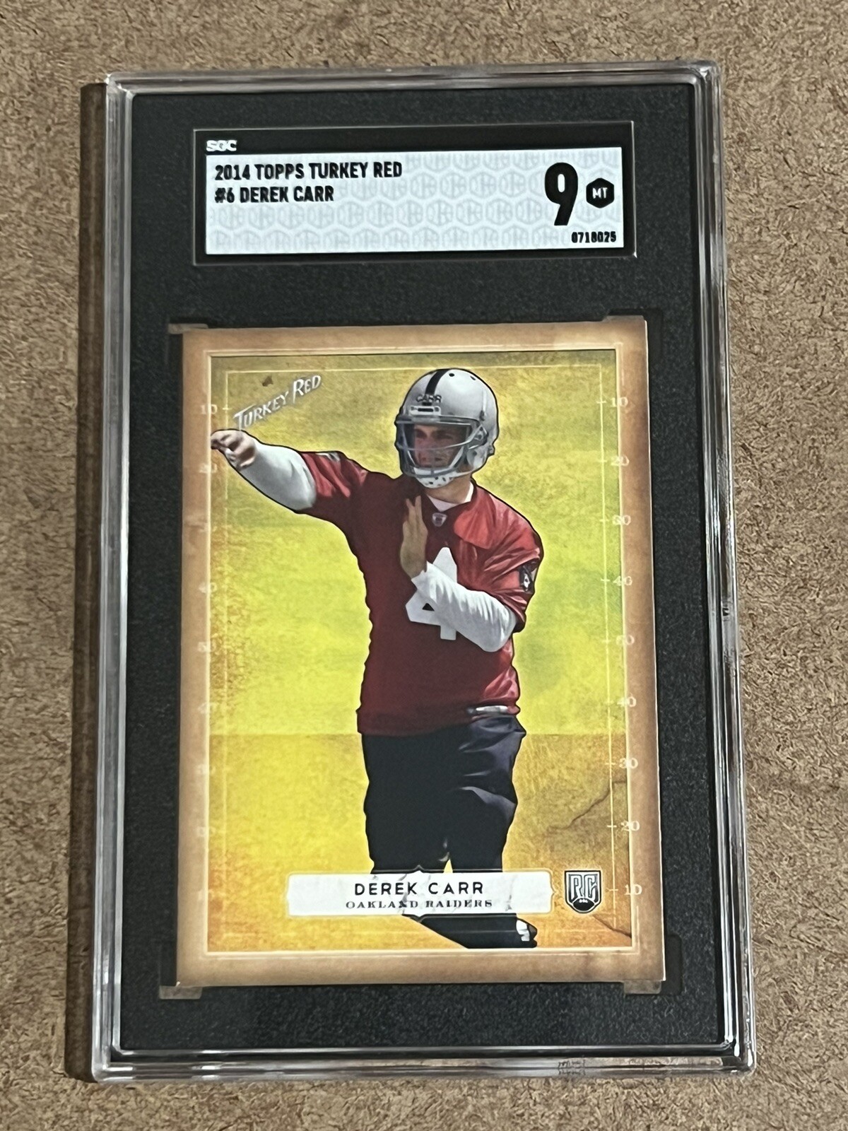 Derek Carr Topps Turkey Red #6 Base