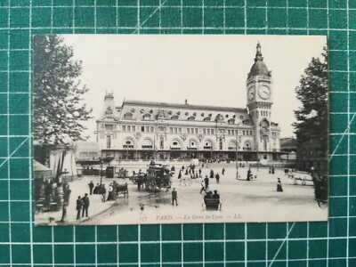 XD304 CPA um 1910 Paris - Bahnhof Lyon - sehr belebt