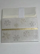 Season's Greetings Snowflake Cards & Envelopes Lot of 9