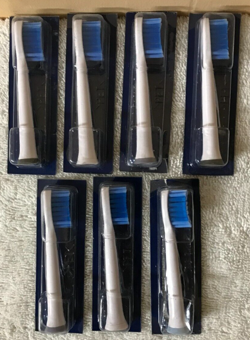NEW Lot of 7 NEVADENT REPLACEMENT TOOTHBRUSH HEADS FOR SONIC TOOTHBRUSH