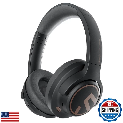 SoundPEATS Space Hybrid Active Noise Cancelling Headphones, Wireless Over Ear