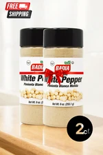 Badia Ground White Pepper – Pure, Gluten-Free, Kosher, Halal 2-Pack