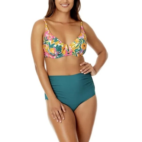Anne Cole Bikinihose seitlich gerafft hochtailliert neu mit Etikett XXL - Bild 4 von 6