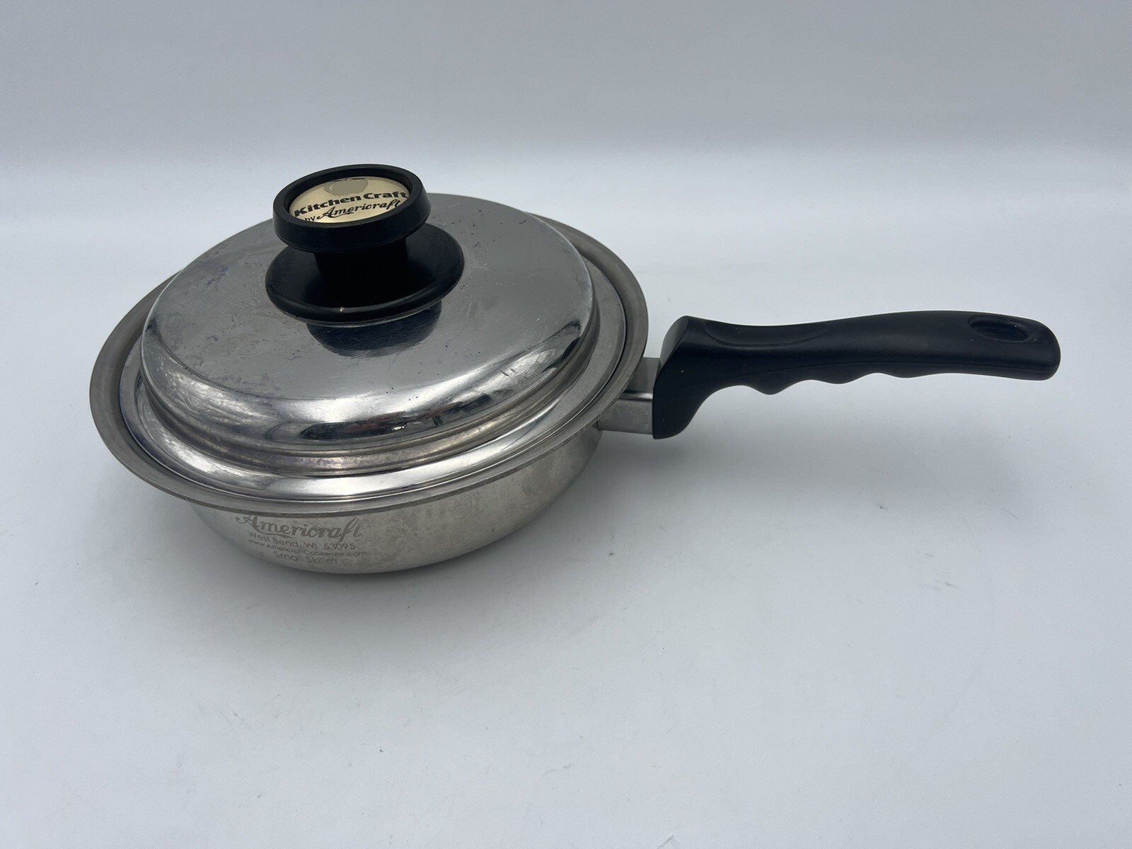 Kitchen Craft By Americraft Small Skillet Pan 7.75” Inside Dim With Lid See Pics eBay