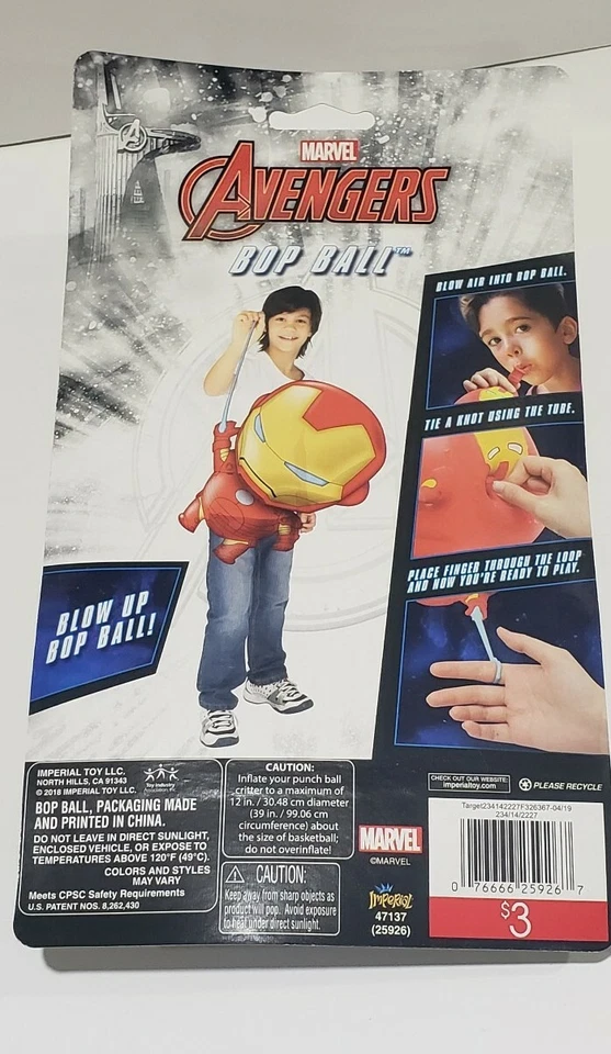 Ironman Marvel Comics Superhéroe Bop Ball - ¡NUEVO!! Foto 2 de 4