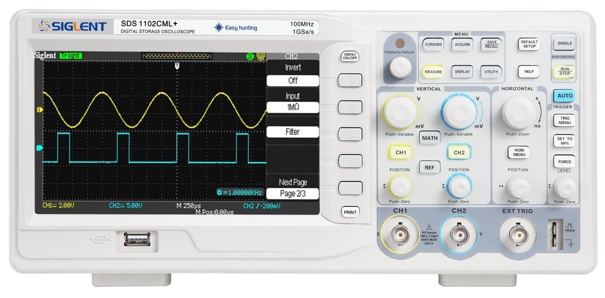 Oscilloscope Digital SIGLENT SDS1102CML+ 2-channel 100 MHz 1 GSa/s