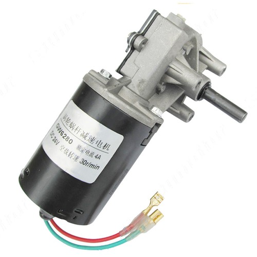 DC 24V Schnecken Getriebemotor 30-100RPM Winkelgetriebe Worm Gear Motor GW6280 - Picture 8 of 14