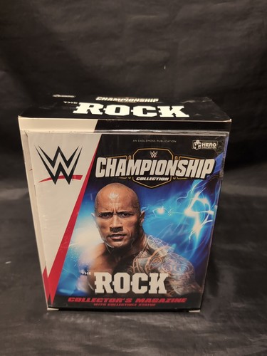 WWE Hero Collector-Championship Collection-Rock-Statue & Magazine-2019 - Picture 3 of 3