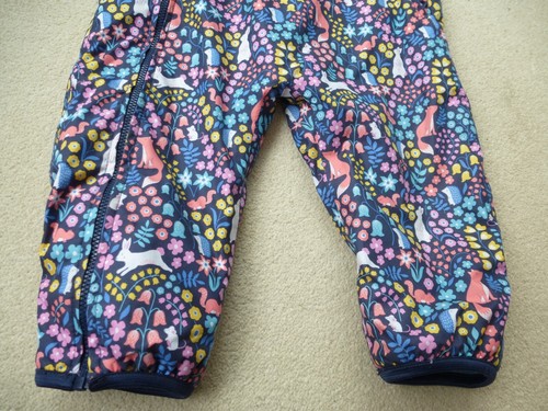 JOJO MAMAN BEBE Pramsuit 9-12M 🦊 SPLASH Fleece Lined All In One SNOWSUIT Puddle - Picture 9 of 11