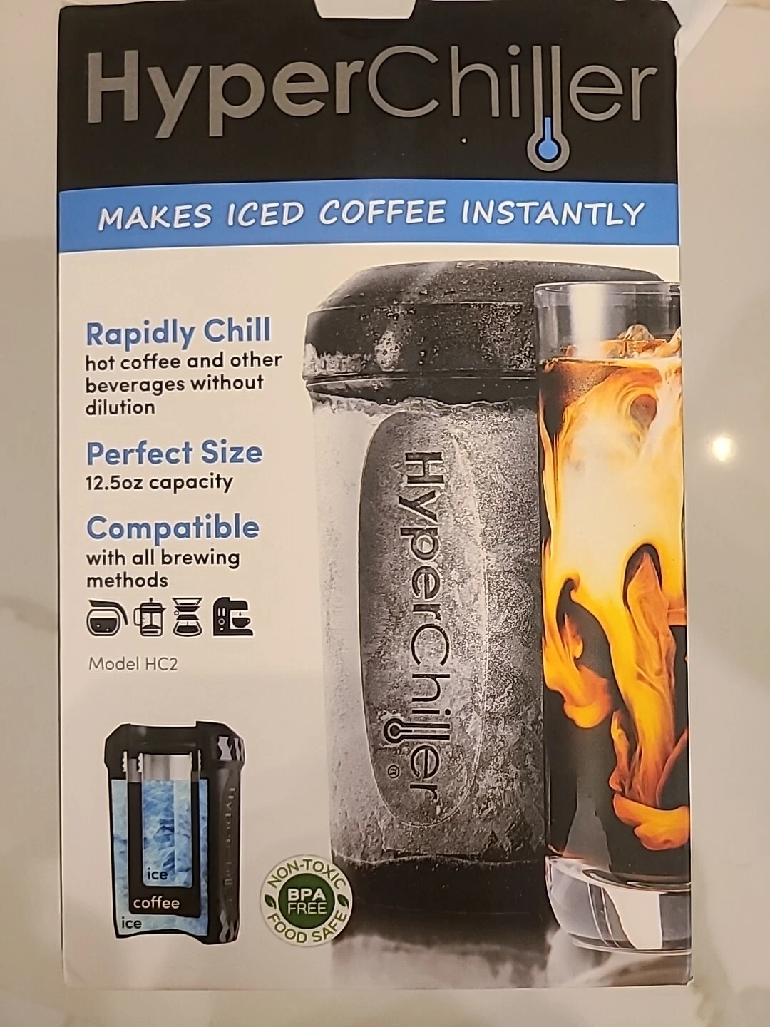 ❄Elite HyperChiller Iced Coffee Rapid Beverage Chiller - For Tea, Alcohol, Wine